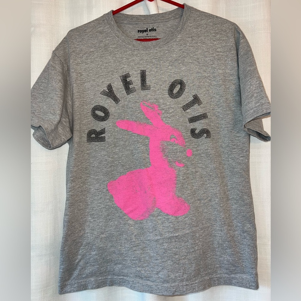 NEW Royel Otis Gray and Pink Graphic T-Shirt Medium Unisex